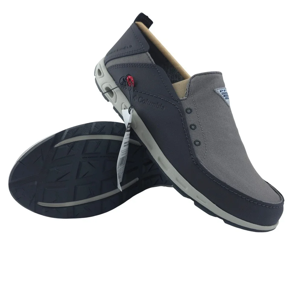 Columbia Boat Shoes Bahama Vent PFG Mens 9.5 Gray Red Fishing BM2663-049